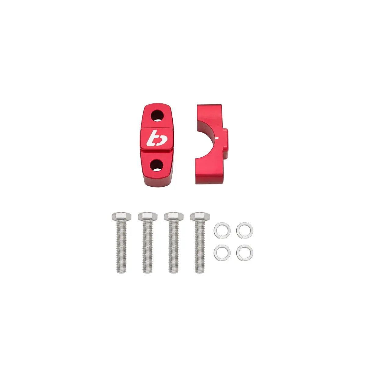 TB Parts Clamp, Upper Handlebar, Red Billet - CRF125 & CRF110